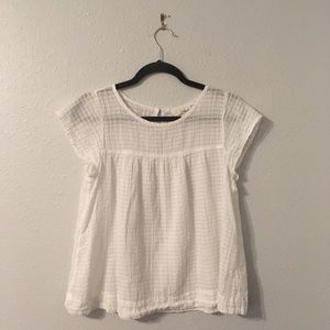 White Cotton Peasant Blouse
